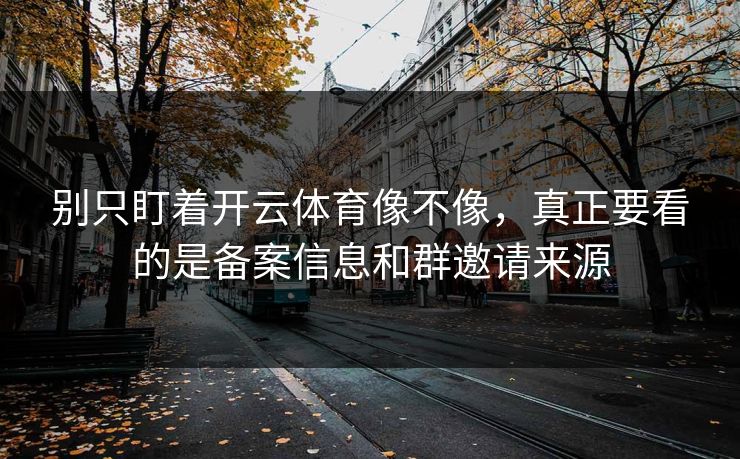 别只盯着开云体育像不像,真正要看的是备案信息和群邀请来源 别只盯着开云体育像不像,真正要看的是备案信息和群邀请来源